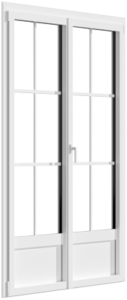 PORTE FENÊTREALLURE PREFAL 2 VANTAUX AVEC SOUBASSEMENT