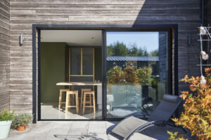 Baie vitrée coulissante en alu