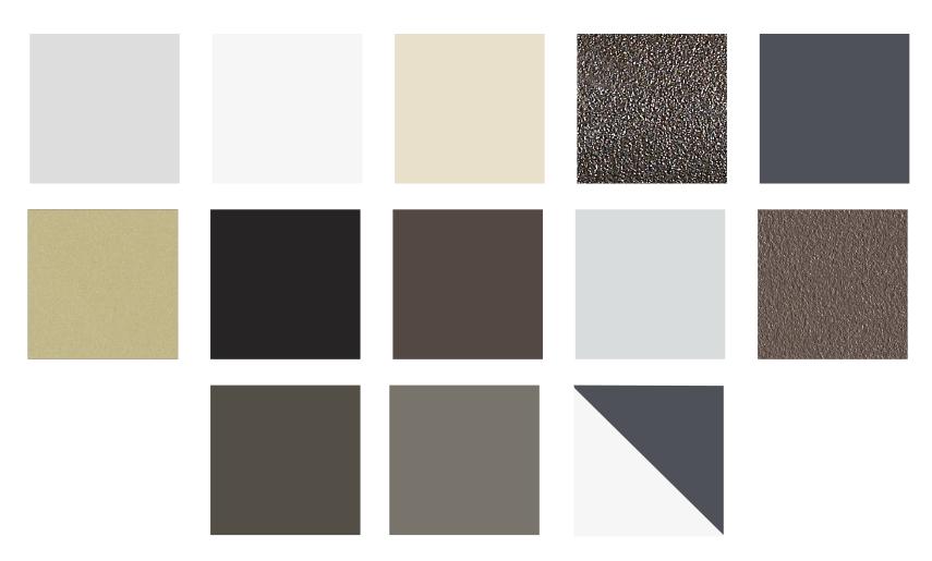 Teintes disponibles pour la fenêtre Aluminium Vision Allure